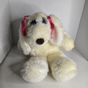 Vintage FIFI LA FEMME Francesca Hoerlein 1981 Le Mutt Plush Dog Bows Eyelashes